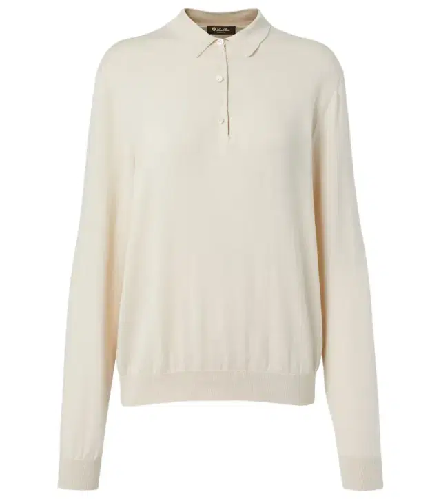 Loro Piana Ice Wish knitted cotton polo shirt