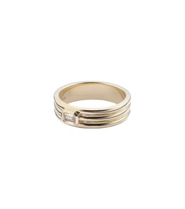 Stone and Strand 14kt gold ring with diamond