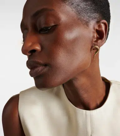 Mateo Swoosh 14kt gold earrings with diamonds | Thumbnail 2