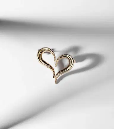 Mateo Swoosh 14kt gold earrings with diamonds | Thumbnail 3