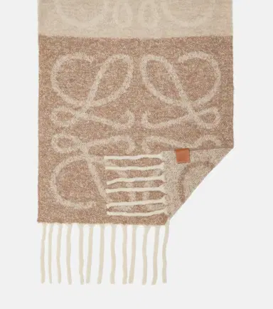 Loewe Anagram alpaca and wool-blend scarf | Thumbnail 2