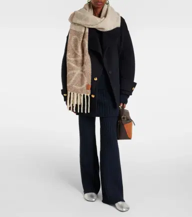 Loewe Anagram alpaca and wool-blend scarf | Thumbnail 5