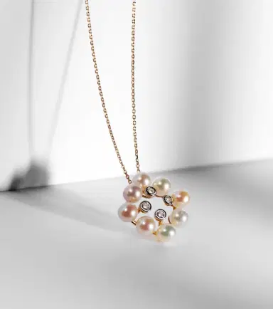 Mateo Cluster 14kt gold pendant necklace with pearls and diamonds | Thumbnail 5 Mateo Cluster 14kt gold pendant necklace with pearls and diamonds | Thumbnail 5