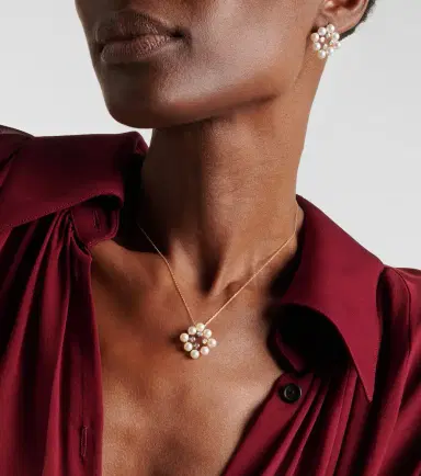 Mateo Cluster 14kt gold pendant necklace with pearls and diamonds | Thumbnail 6 Mateo Cluster 14kt gold pendant necklace with pearls and diamonds | Thumbnail 6