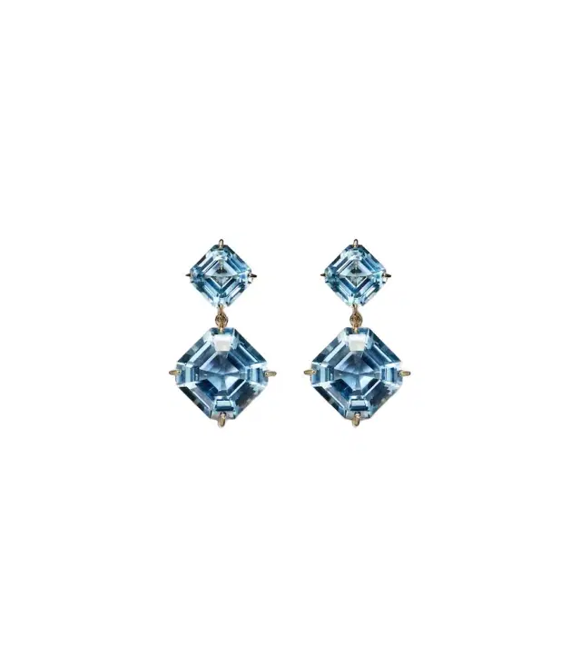 Mateo 14kt gold drop earrings with topazes