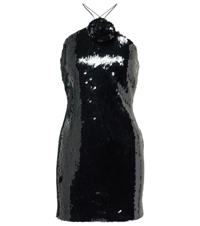 Magda Butrym Floral-appliqué sequined minidress
