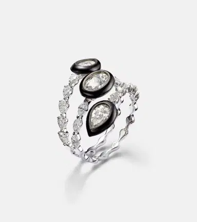 Kamyen Saturn 18kt white gold ring with diamonds | Thumbnail 2