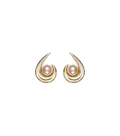 Mateo Pearl Curl 14kt gold earrings with freshwater pearls | Thumbnail 1