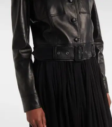 Saint Laurent Cropped leather jacket | Thumbnail 2 Saint Laurent Cropped leather jacket | Thumbnail 2