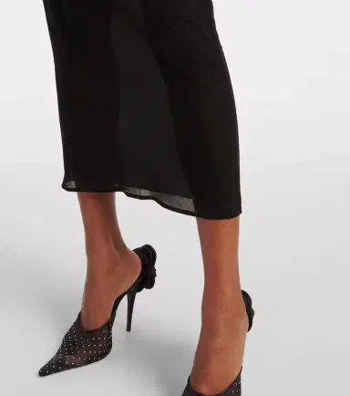 Magda Butrym Floral-appliqué sheer cocktail dress | Thumbnail 5