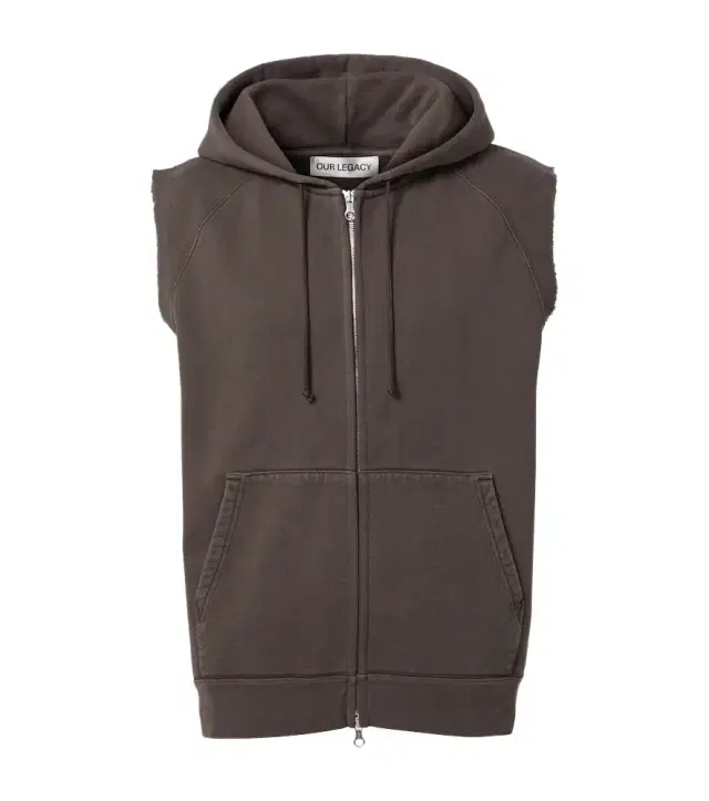 Motor cotton jersey zip-up vest
