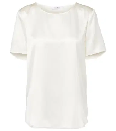 Max Mara Dida silk satin T-shirt | Thumbnail 1