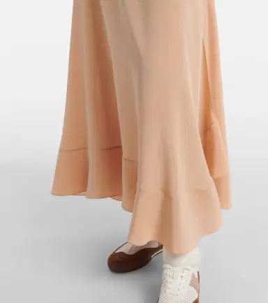 Chloé Chloé Ruffled silk crêpe de chine maxi dress | Thumbnail 4