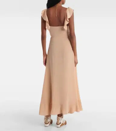 Chloé Chloé Ruffled silk crêpe de chine maxi dress | Thumbnail 5