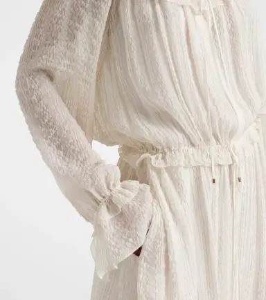 Chloe Chloé Ruffled silk-blend crêpe maxi dress | Thumbnail 4