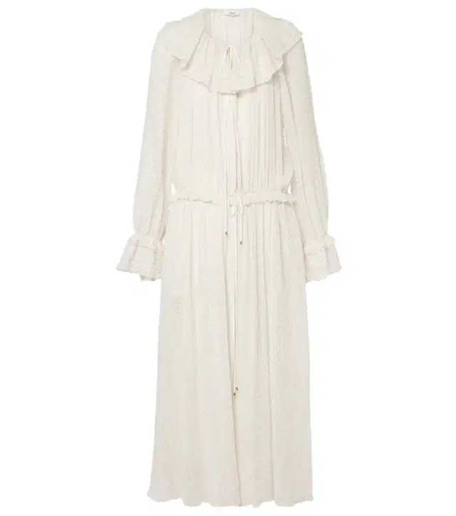 Chloe Chloé Ruffled silk-blend crêpe maxi dress
