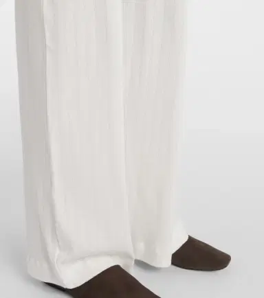 Leset Pointelle cotton wide-leg pants | Thumbnail 4