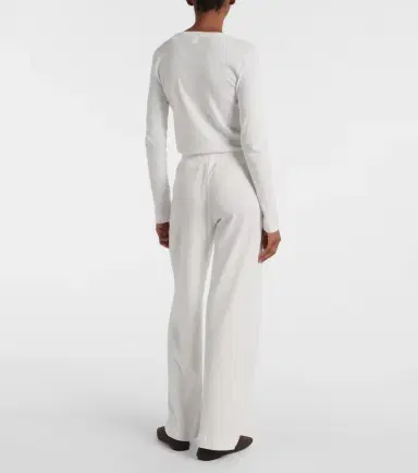 Leset Pointelle cotton wide-leg pants | Thumbnail 5
