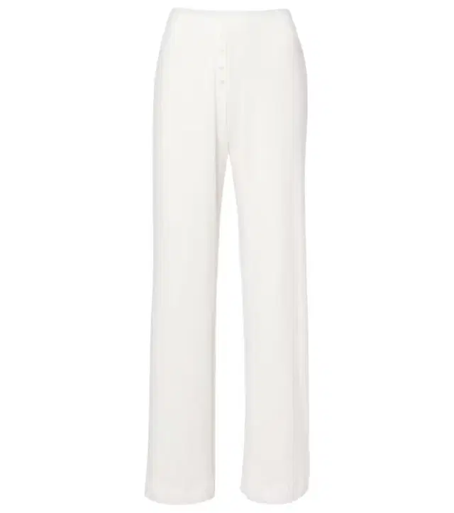 Leset Pointelle cotton wide-leg pants