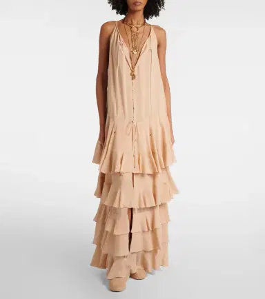 Chloé Chloé Tiered silk georgette maxi dress | Thumbnail 6