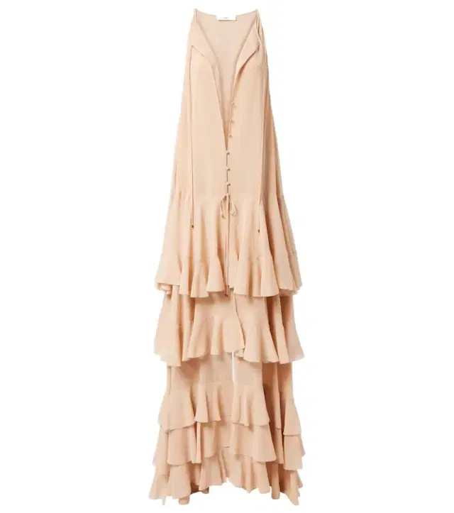 Chloe Chloé Tiered silk georgette maxi dress
