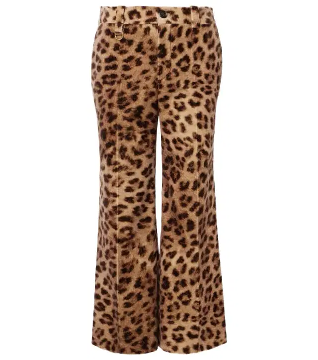 Chloé Chloé Leopard-print cotton velvet flared pants