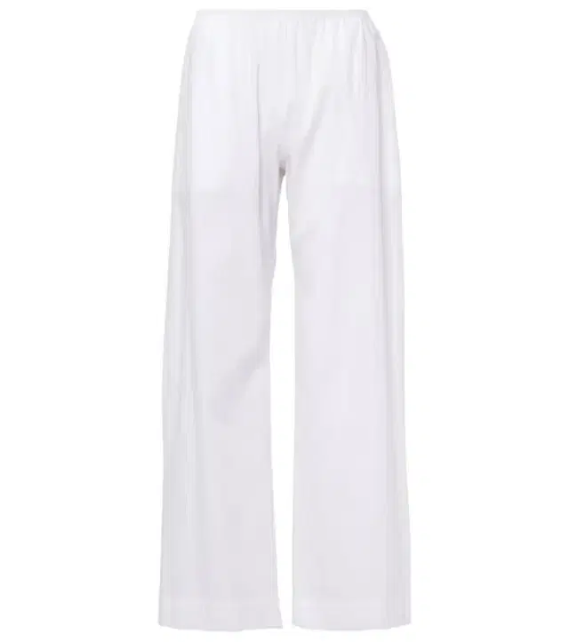Leset Yoko mid-rise cotton wide-leg pants