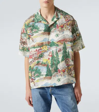 Visvim Crosby printed silk-blend bowling shirt | Thumbnail 2