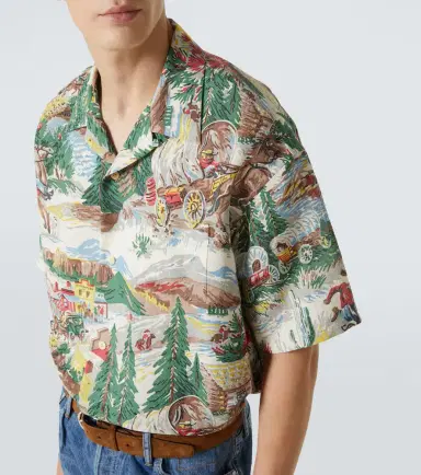 Visvim Crosby printed silk-blend bowling shirt | Thumbnail 3