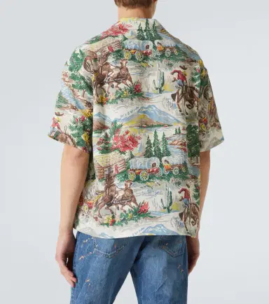 Visvim Crosby printed silk-blend bowling shirt | Thumbnail 4