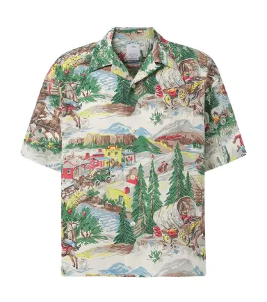 Visvim Crosby printed silk-blend bowling shirt | Thumbnail 1