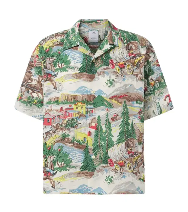 Visvim Crosby printed silk-blend bowling shirt
