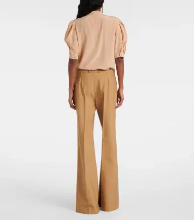 Chloé Chloé Wool grain de poudre flared pants | Thumbnail 4 Chloé Chloé Wool grain de poudre flared pants | Thumbnail 4
