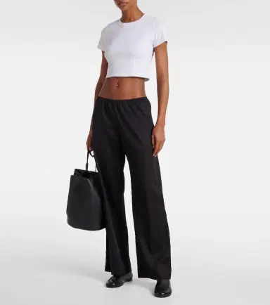 Leset Kelly cropped cotton jersey T-shirt | Thumbnail 2