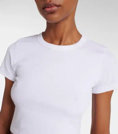 Leset Kelly cropped cotton jersey T-shirt | Thumbnail 4