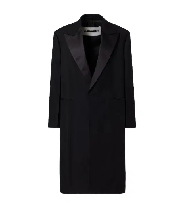 Jil Sander Silk-trimmed wool coat
