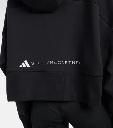Adidas by Stella McCartney Cropped cotton-blend jersey zip-up hoodie | Thumbnail 4