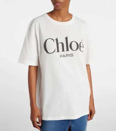 Chloé Chloé Logo cotton jersey T-shirt | Thumbnail 4 Chloé Chloé Logo cotton jersey T-shirt | Thumbnail 4