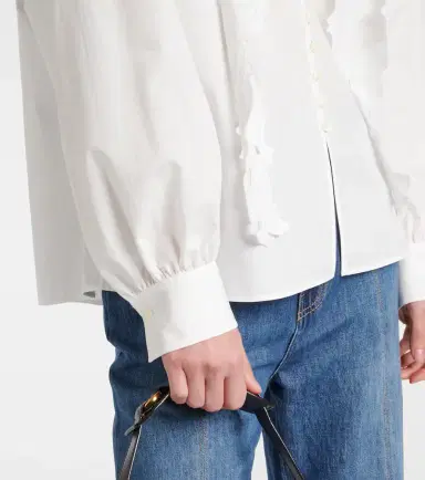 Chloe Chloé Broderie anglaise cotton poplin blouse | Thumbnail 5