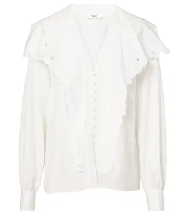 Chloe Chloé Broderie anglaise cotton poplin blouse | Thumbnail 1
