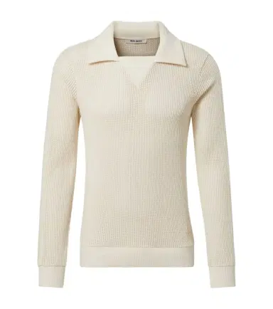 Wales Bonner Song cotton mesh polo shirt | Thumbnail 1
