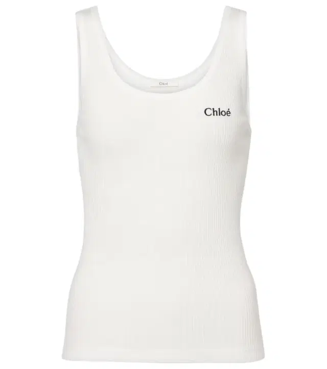 Chloe Chloé Ribbed-knit cotton tank top