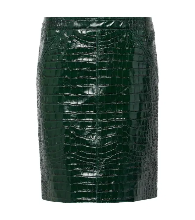 Tom Ford Croc-effect leather miniskirt