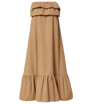 Saint Laurent Ruffled cotton serge maxi dress | Thumbnail 1