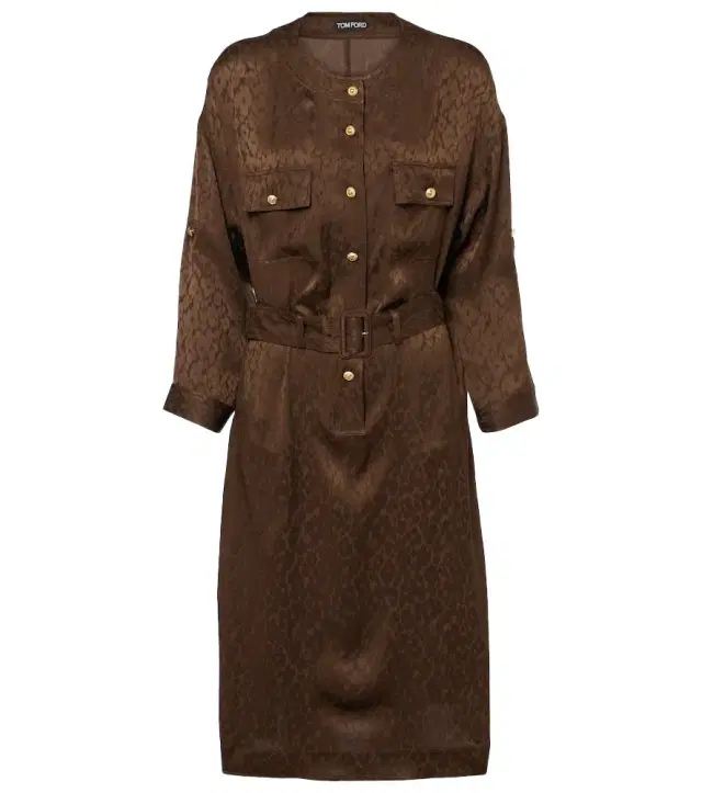 Tom Ford Silk jacquard midi dress