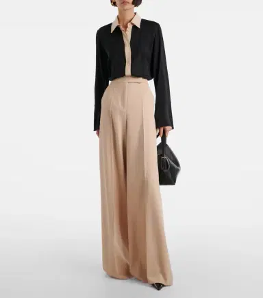 Max Mara Pio high-rise silk charmeuse blouse | Thumbnail 2