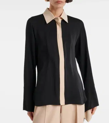 Max Mara Pio high-rise silk charmeuse blouse | Thumbnail 3