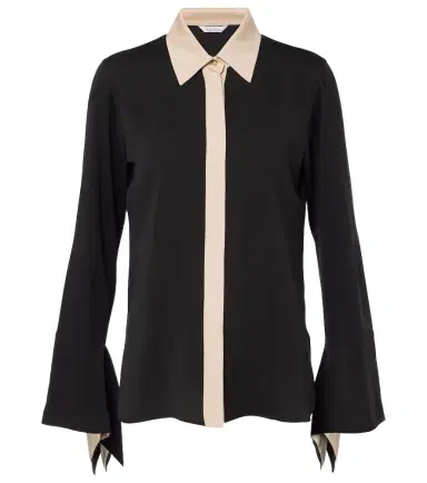 Max Mara Pio high-rise silk charmeuse blouse | Thumbnail 1