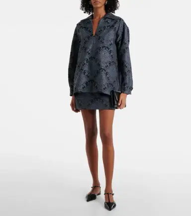 Max Mara Anemone wool-blend jacquard shirt | Thumbnail 2