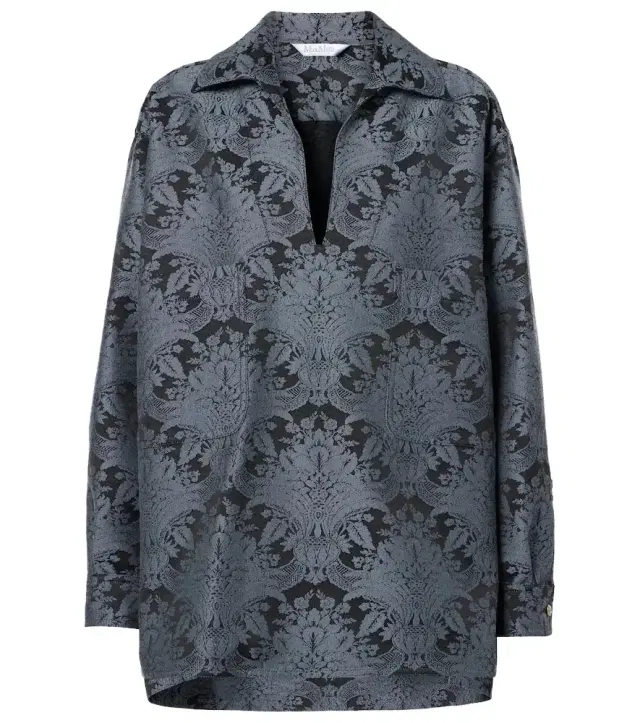 Max Mara Anemone wool-blend jacquard shirt
